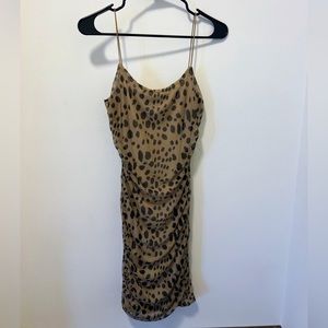 Polly & Esther Leopard Bodycon Dress Size L